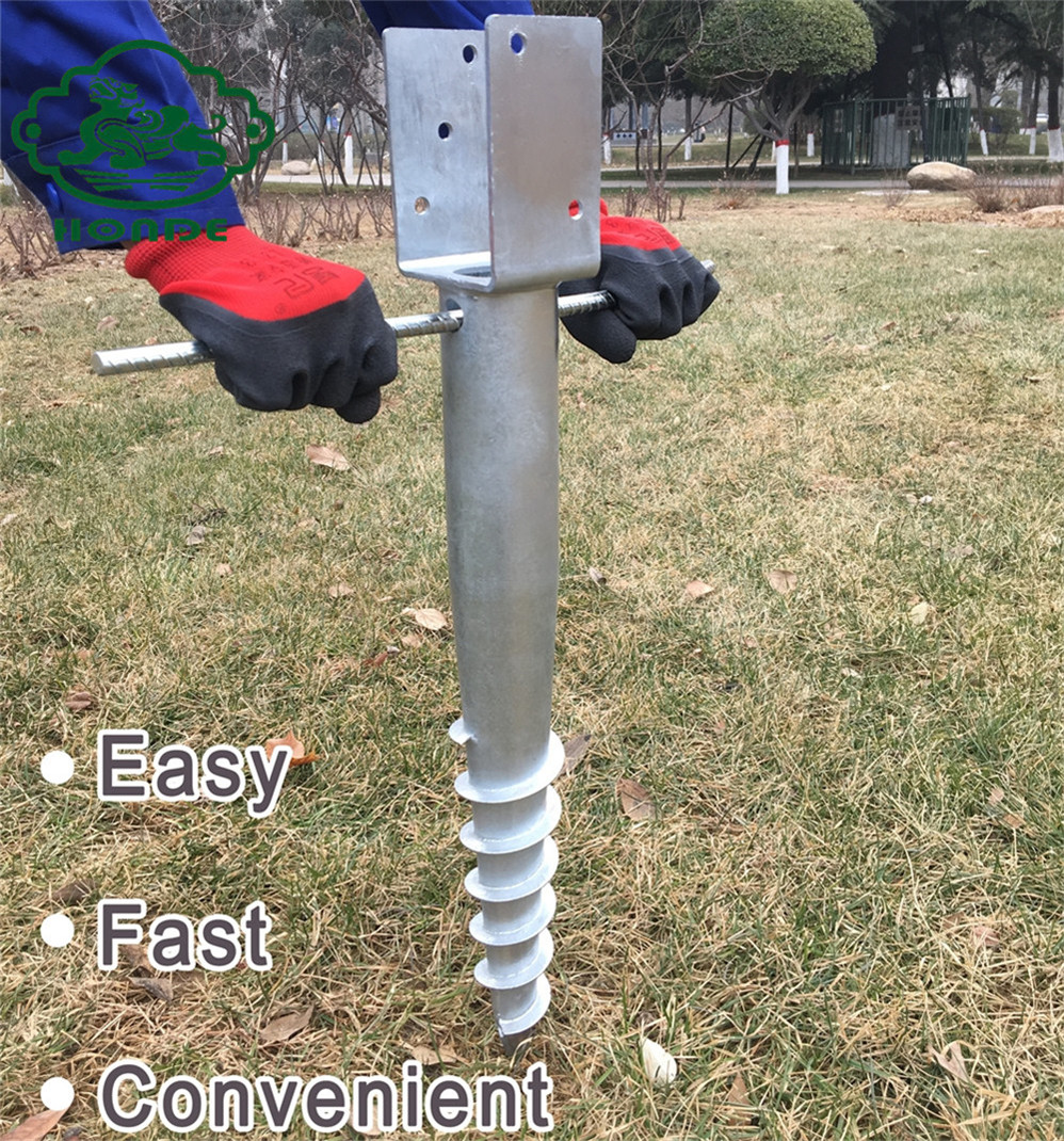 Galvanized Construction Ground Screw with Flange