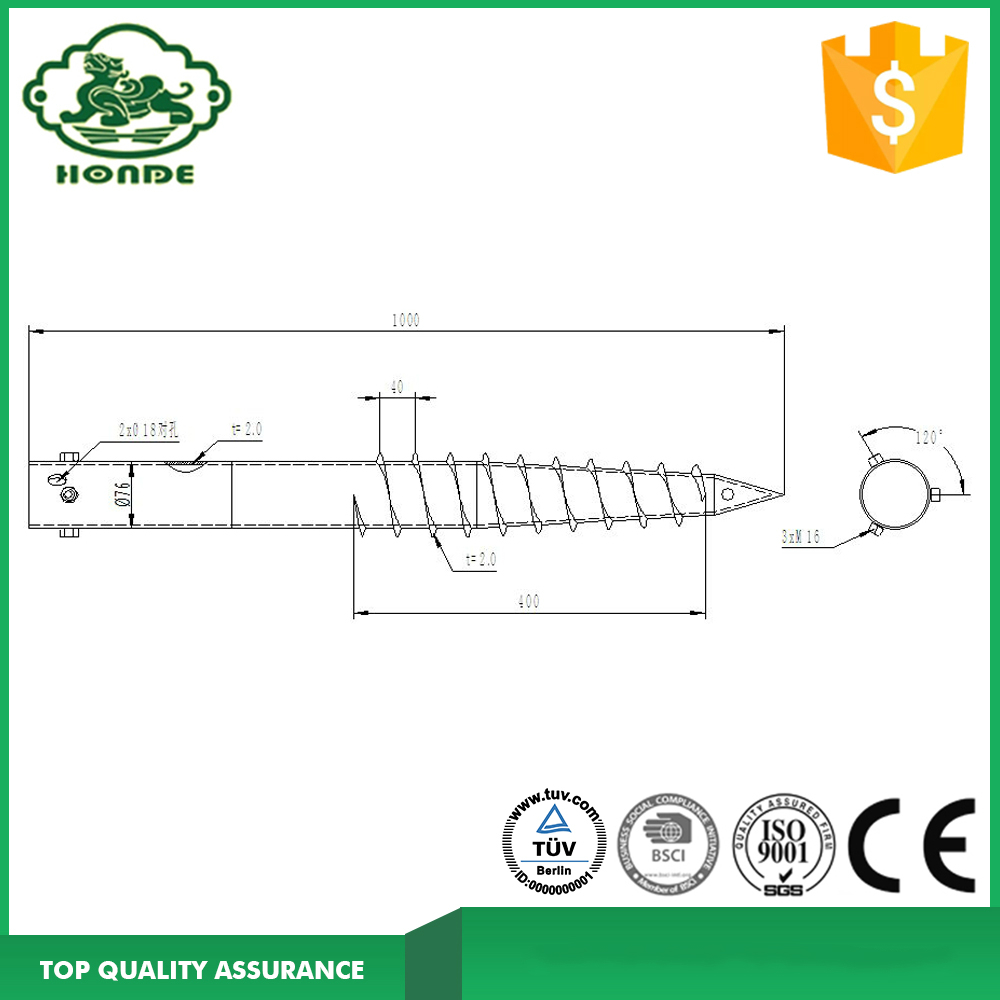Ground Piles Anchor For Fence