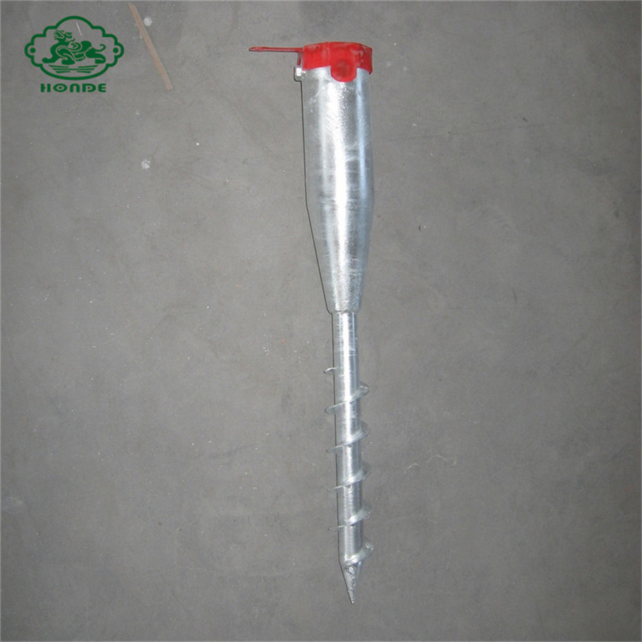 Galvanized Post Anchor Screw Q235 Steel