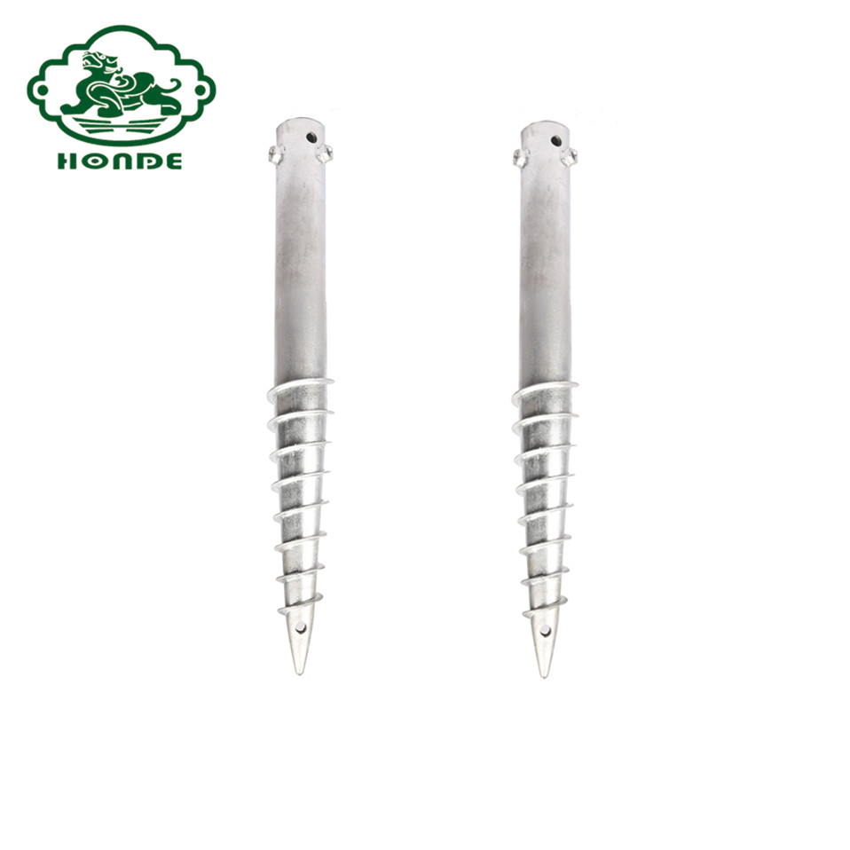 Galvanized Q235 Steel Screw In Ground Post Anchors