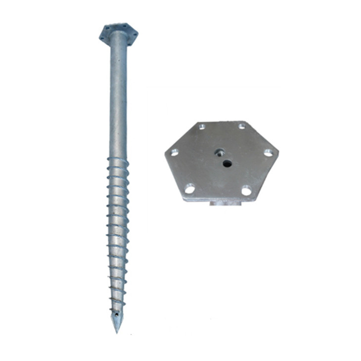 ground screw with hexagon flange ground screw with hexagon flange