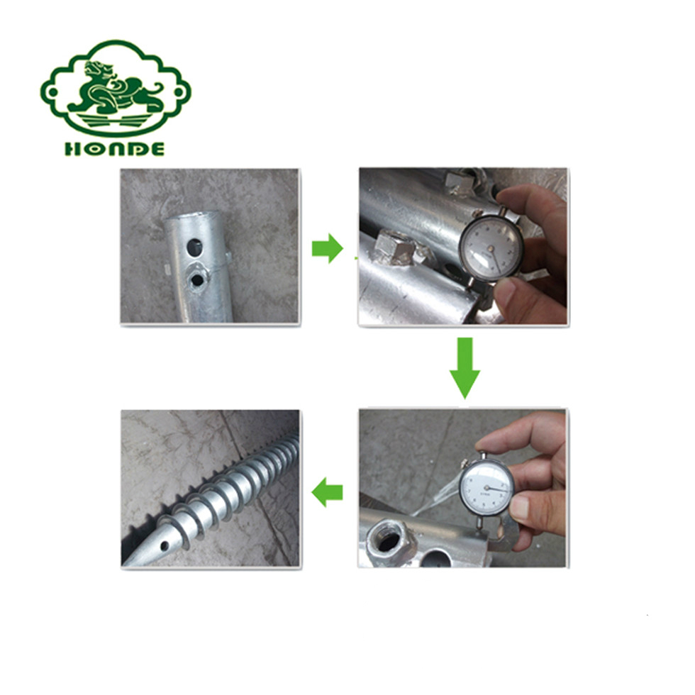Galvanized Metal Ground Screw Pile Anchor For Fence