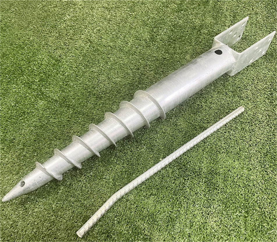 Q235 Galvanized Flange Ground Screw Anchor For Construction
