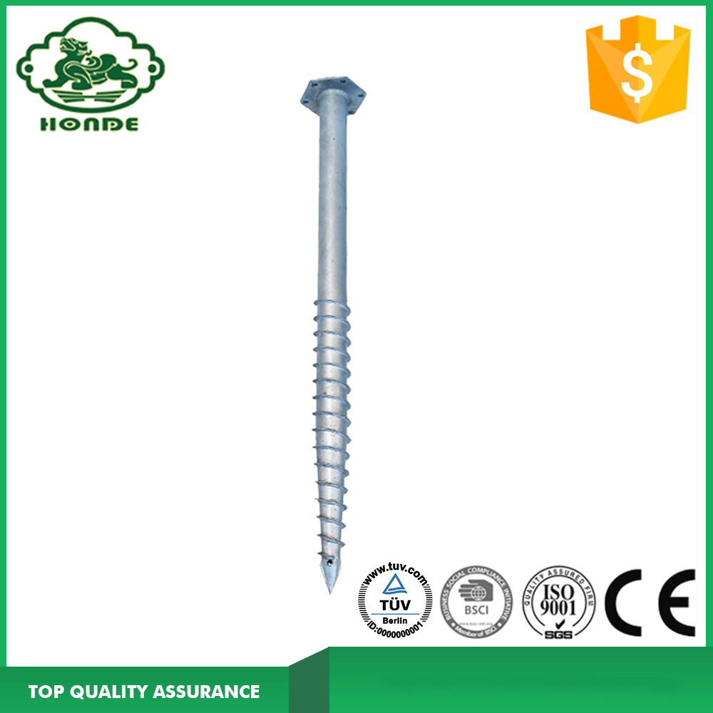 Solar System Ground Screw Piles