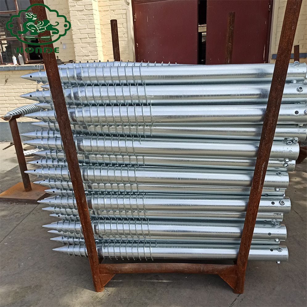 Solar Panels Construction Welding Galvanized Screw Pile