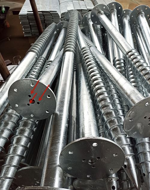 ground screw with round flange